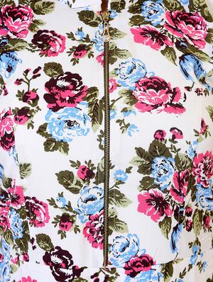 white floral printed cotton maxi dress - 12437081 - Standard Image - 4