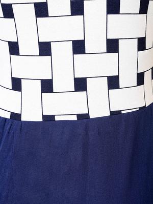 blue printed cotton maxi dress - 12437123 - Standard Image - 4