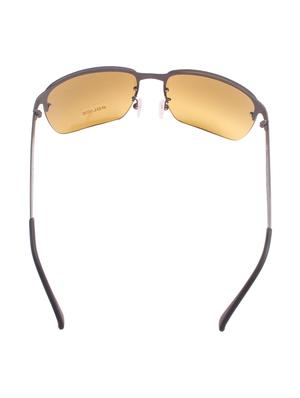 gunmetal metal rectangle men sunglass - 12442234 - Standard Image - 4