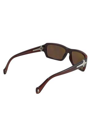 brown plastic rectangle men sunglass - 12442288 - Standard Image - 4
