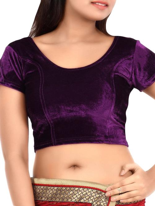 purple velvet blouse - 12445449 - Standard Image - 1