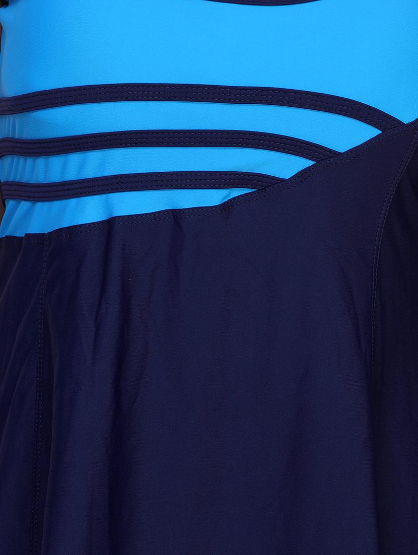 blue cotton functional swimsuit - 12449841 - Zoom Image - 4