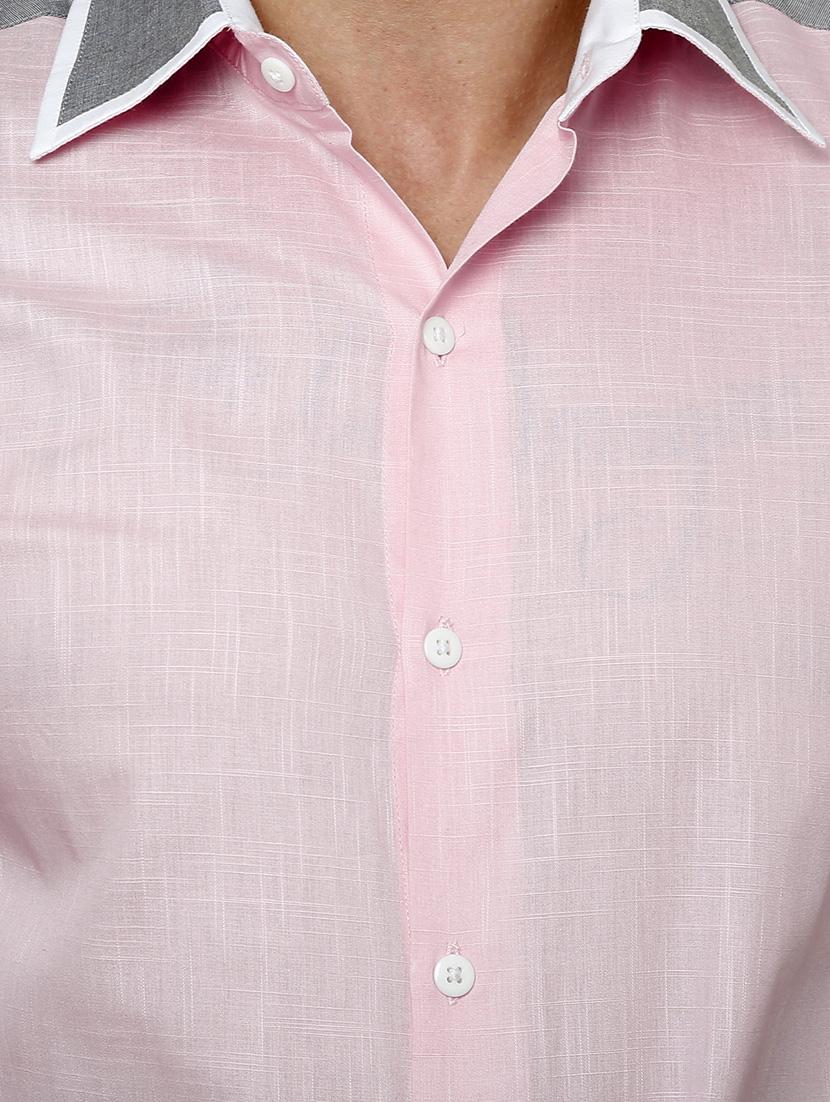 pink cotton casual shirt - 12457363 - Zoom Image - 4