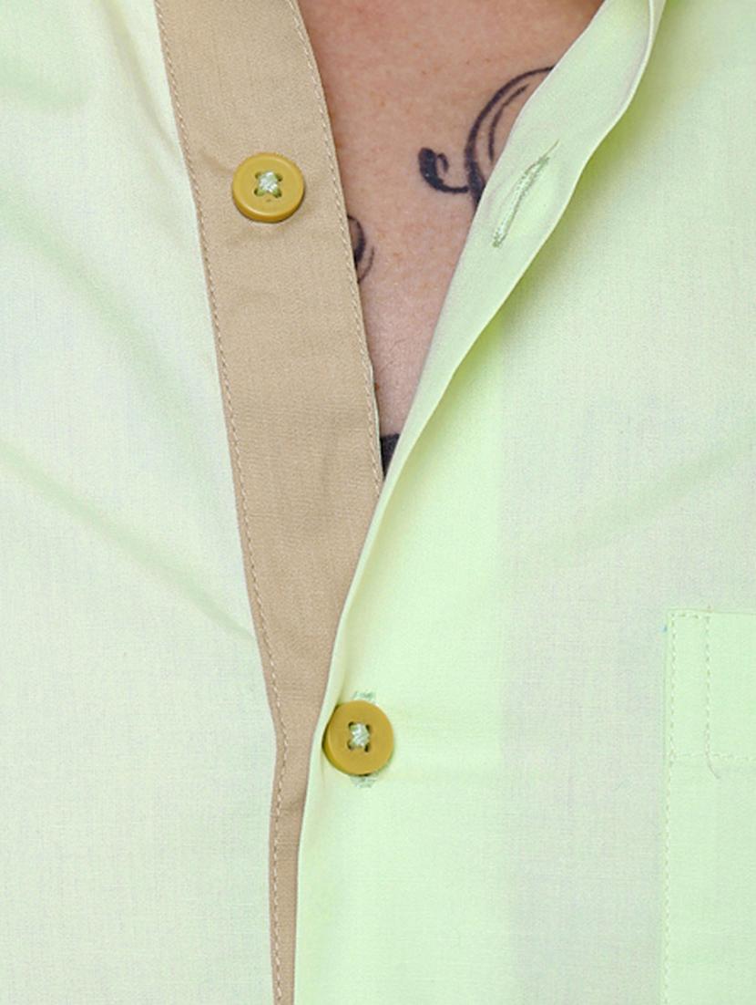 green cotton casual shirt - 12457365 - Zoom Image - 4