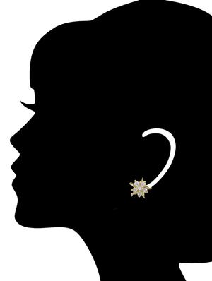 multi colored gold plated studs earring - 12469164 - Standard Image - 4