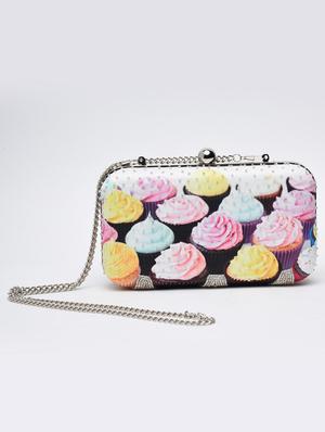 multicoloured cupcakes printed box clutch - 1247588 - Standard Image - 7