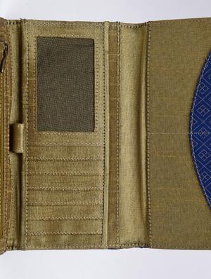 royal blue geometrical brocade wallet - 1247595 - Standard Image - 4