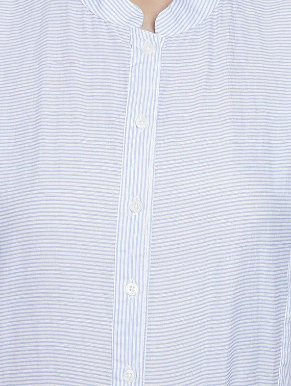 blue striped cotton top - 12479023 - Zoom Image - 4
