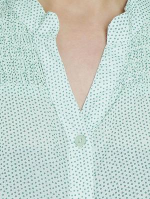 mint green polka dots cotton shirt - 12479027 - Standard Image - 4