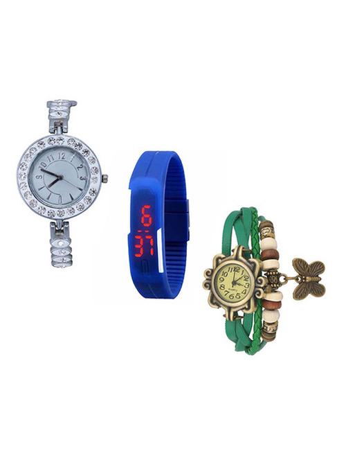 jack klein synthetic leather analog-digital watch set of 3 - 12494620 - Standard Image - 1