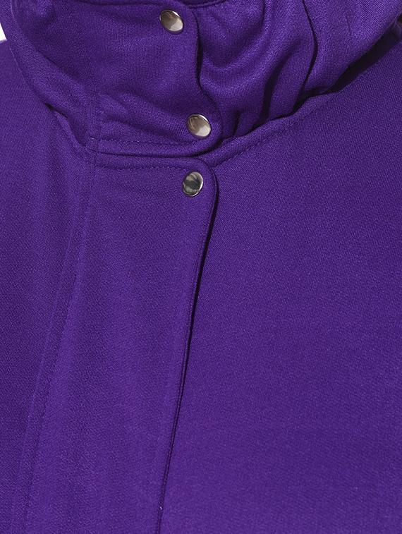 solid purple fleece jacket - 12507009 - Zoom Image - 4