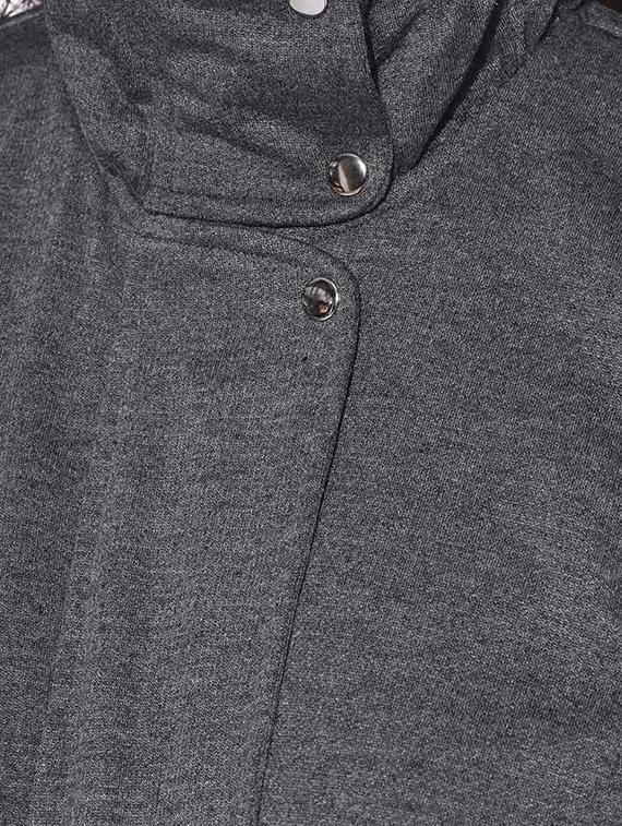 solid grey fleece jacket - 12507014 - Zoom Image - 4