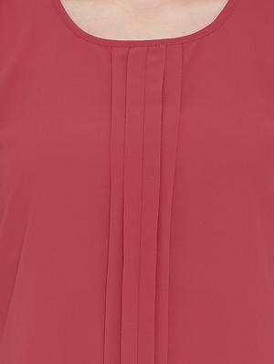 pintuck detail ruffled sleeve top - 12516461 - Standard Image - 4