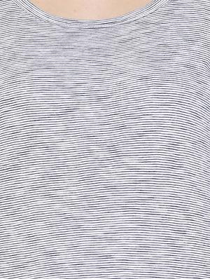solid grey cotton long tee - 12550207 - Standard Image - 4