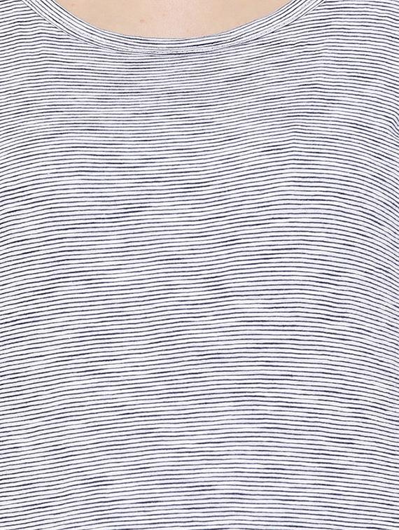 solid grey cotton long tee - 12550207 - Zoom Image - 4