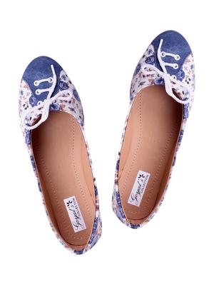 blue fabric slip on ballerina - 12556577 - Standard Image - 4