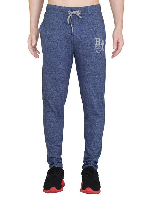 light blue cotton full length track pant - 12560812 - Standard Image - 1