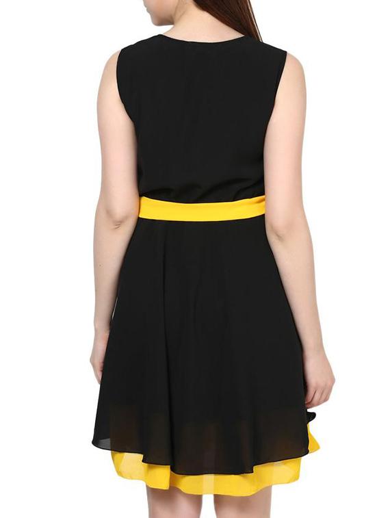 black georgette dress - 12564577 - Zoom Image - 4