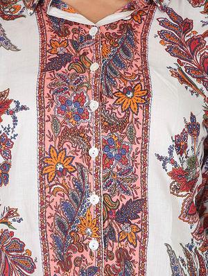 beige cotton printed shirt - 12586806 - Standard Image - 4