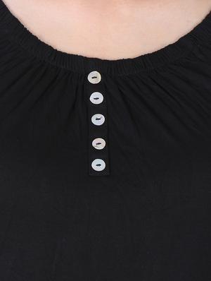 solid black viscose tee - 12586929 - Standard Image - 4
