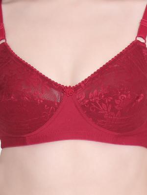 dark red cotton bra - 12592048 - Standard Image - 4