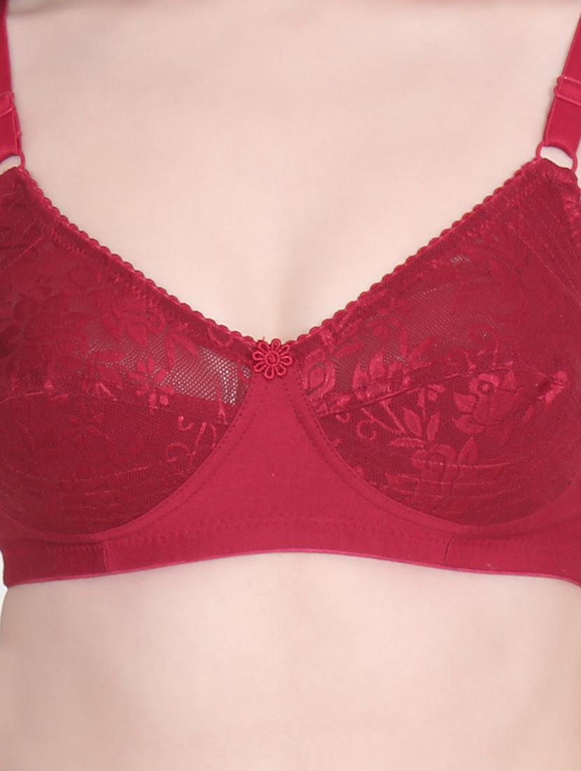 dark red cotton bra - 12592048 - Zoom Image - 4