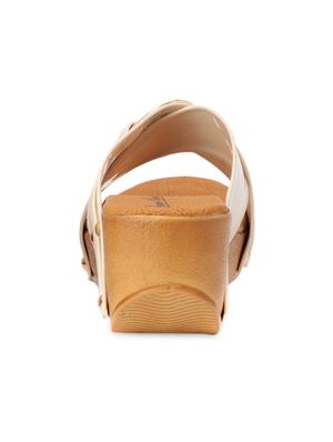 cream faux leather wedges - 1260769 - Standard Image - 4