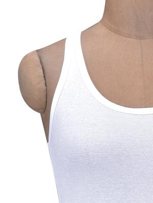 Solid White Cotton Tank Top - 1261586 - Standard Image - 4