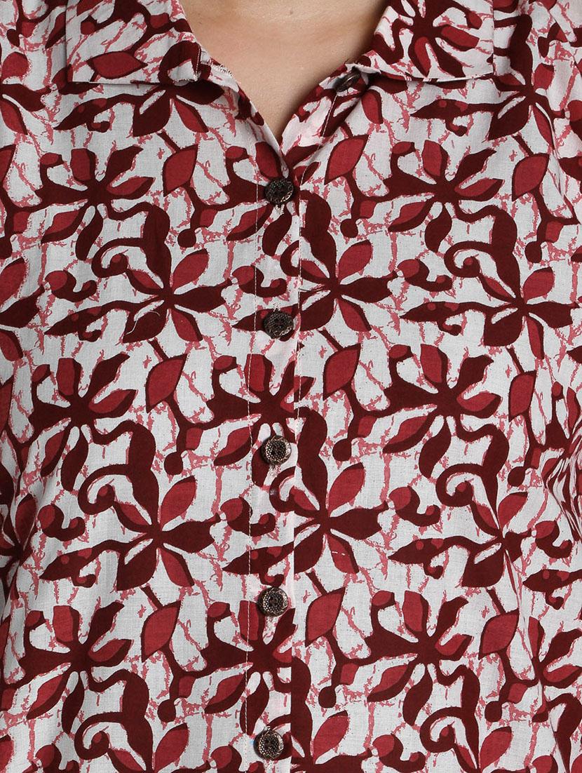 high-low printed kurta - 12648390 - Zoom Image - 4