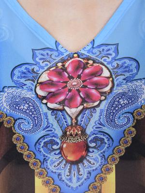 multi colored polyester kaftan - 12755861 - Standard Image - 4