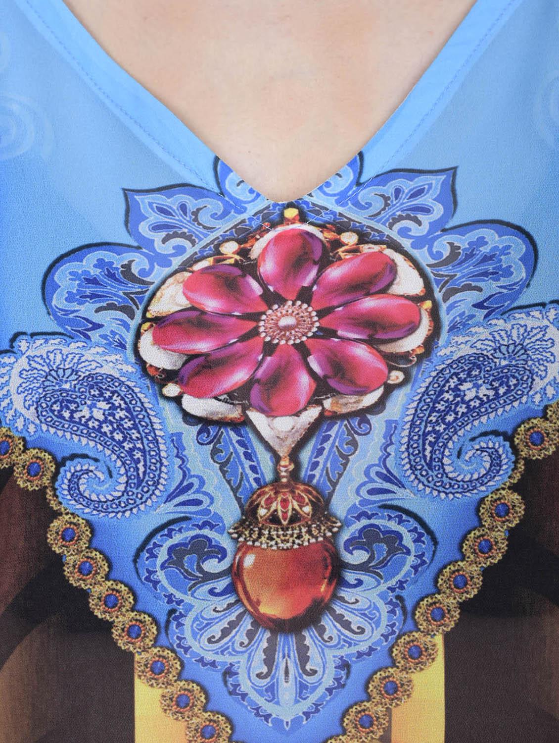 multi colored polyester kaftan - 12755861 - Zoom Image - 4