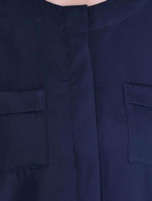 solid navy blue overcoat - 12755893 - Standard Image - 4