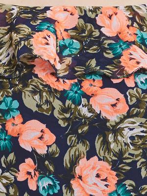 multicolored floral printed georgette dress - 12758381 - Standard Image - 4