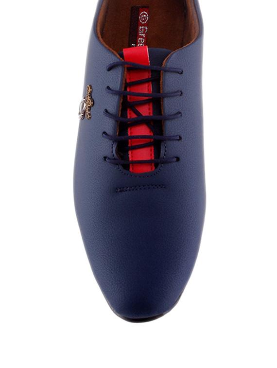 blue Leatherette lace up shoe - 12759616 - Zoom Image - 4
