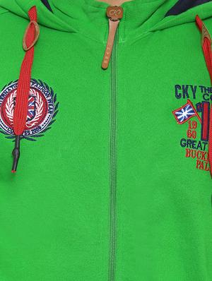 green fleece printed sweatshirt - 12759902 - Standard Image - 4