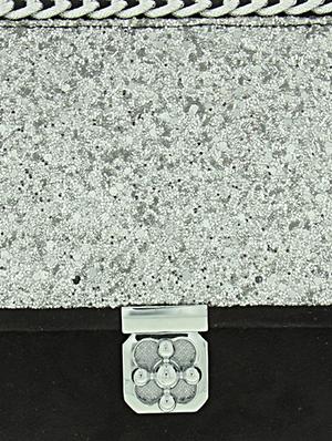 black shimmer faux leather sling bag - 1276988 - Standard Image - 4