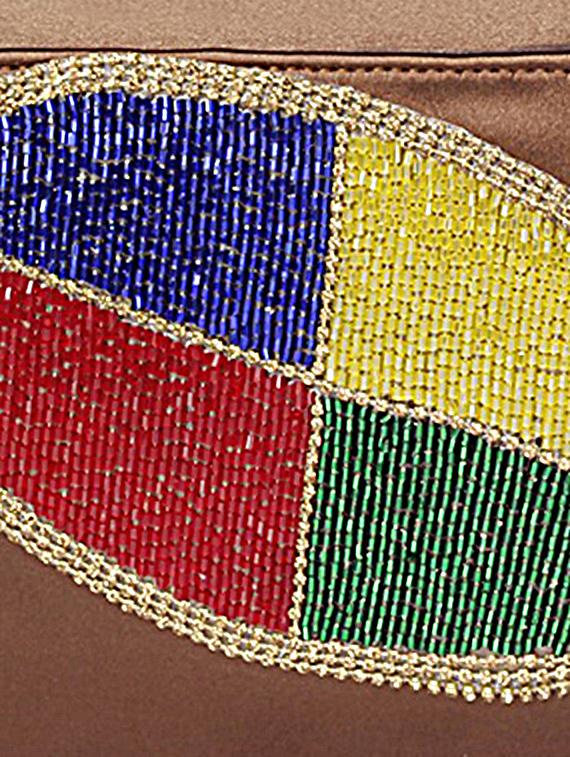 brown sequined clutch cum slingbag - 1276995 - Zoom Image - 4