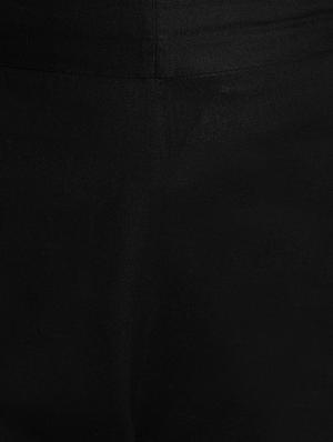 black cotton flat front trouser - 12773764 - Standard Image - 4