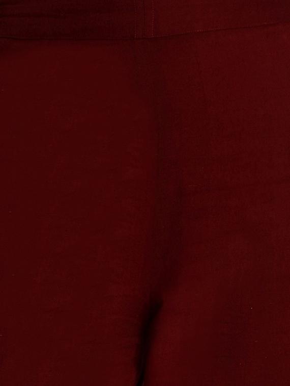 red cotton flat front trouser - 12773783 - Zoom Image - 4