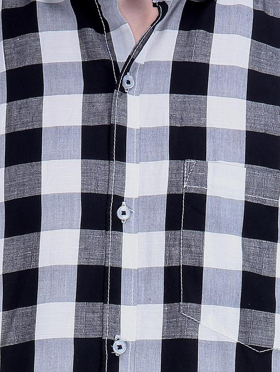 black cotton casual shirt - 12776310 - Zoom Image - 4