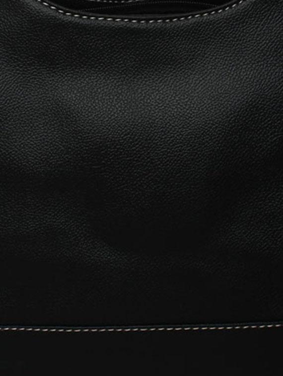 black leatherette handbag - 12776907 - Zoom Image - 4