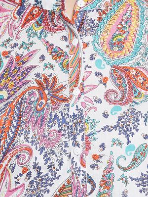 white paisley printed cotton shirt - 12780092 - Standard Image - 4