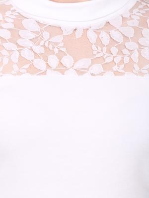 lace panel mock neck top - 12786303 - Standard Image - 4
