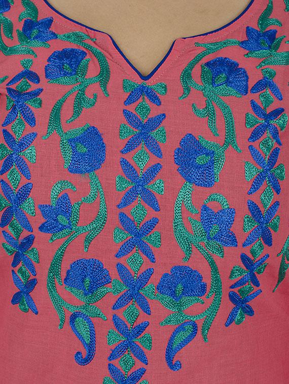 Embroidered straight kurta - 12787548 - Zoom Image - 4