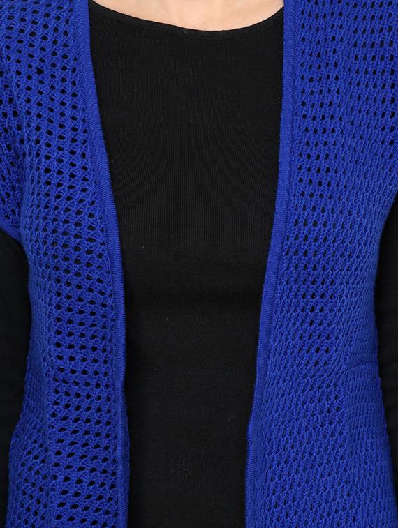 blue acrylic sleeveless shrug - 12789314 - Zoom Image - 4