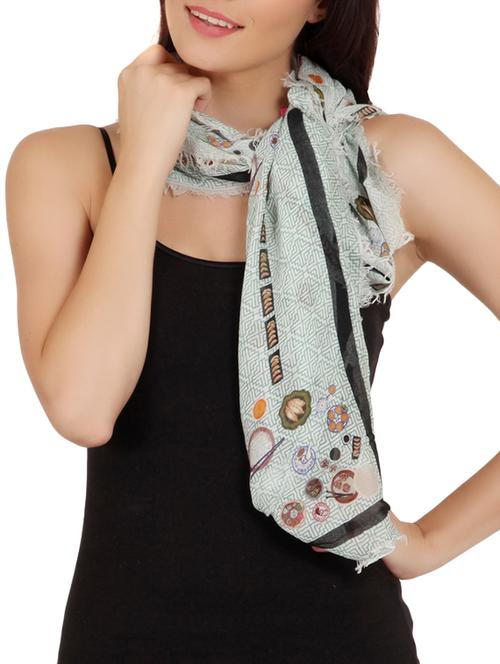 multi colored viscose scarf - 12797980 - Standard Image - 1