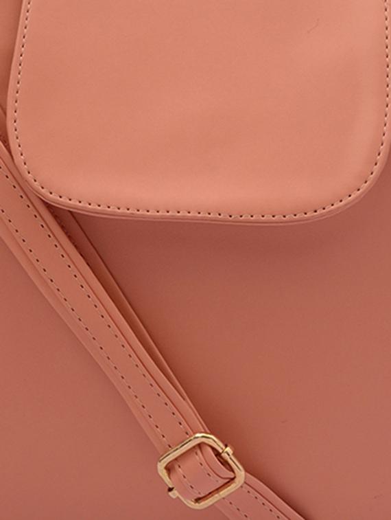 pink leatherette sling bag - 12798319 - Zoom Image - 4