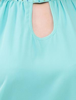 key-hole embellished a-line dress - 12805606 - Standard Image - 4