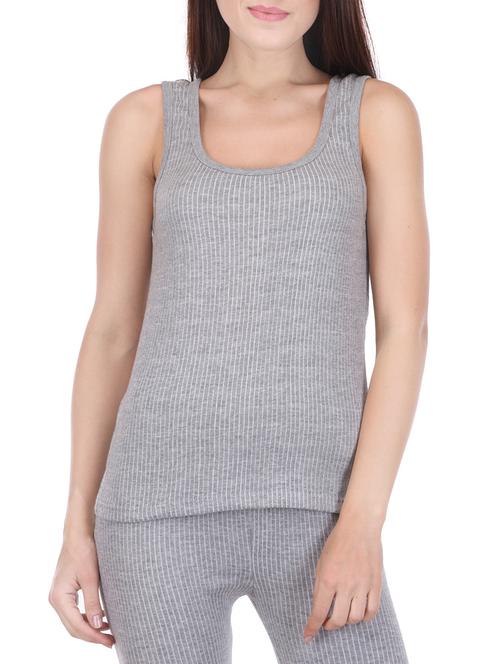grey cotton thermal vest - 12817501 - Standard Image - 1