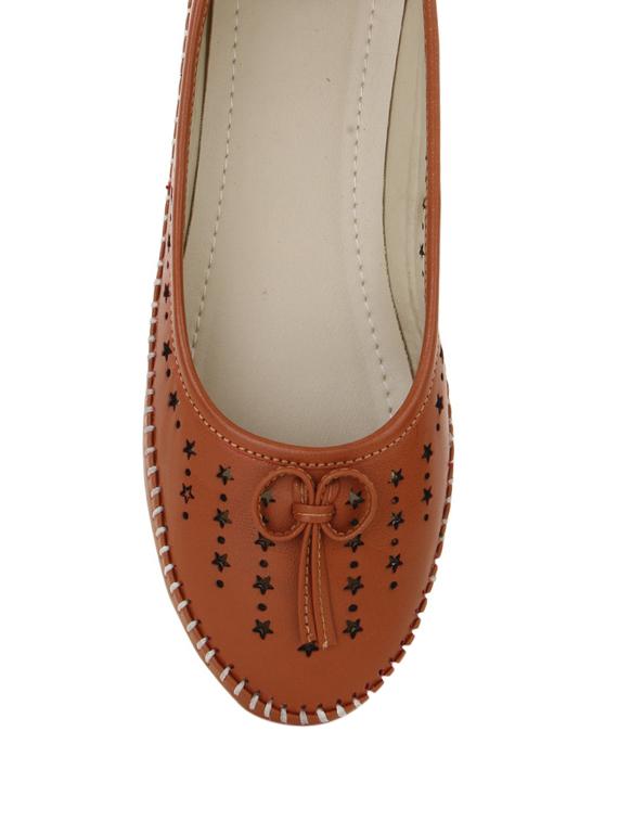 tan leather slip on ballerina - 12821547 - Zoom Image - 4